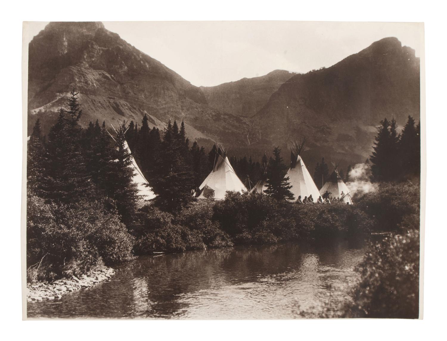 [NATIVE AMERICANS]. REED, Roland W. (1864-1934), photographer. A group of 3 large-format photographs of Native American subjects.