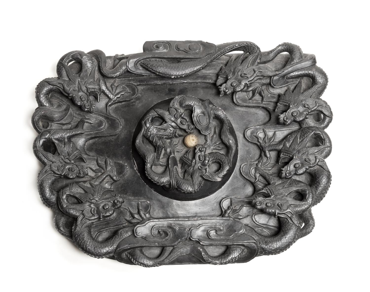 A Large Chinese Inkstone Length 14 1/4 inches.
