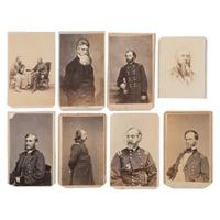 [CIVIL WAR]. CDV album featuring important military figures, politicians, clergymen, writers, and other prominent personalities of the era.