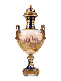 A Gilt Bronze Mounted Sèvres Style Porcelain Urn