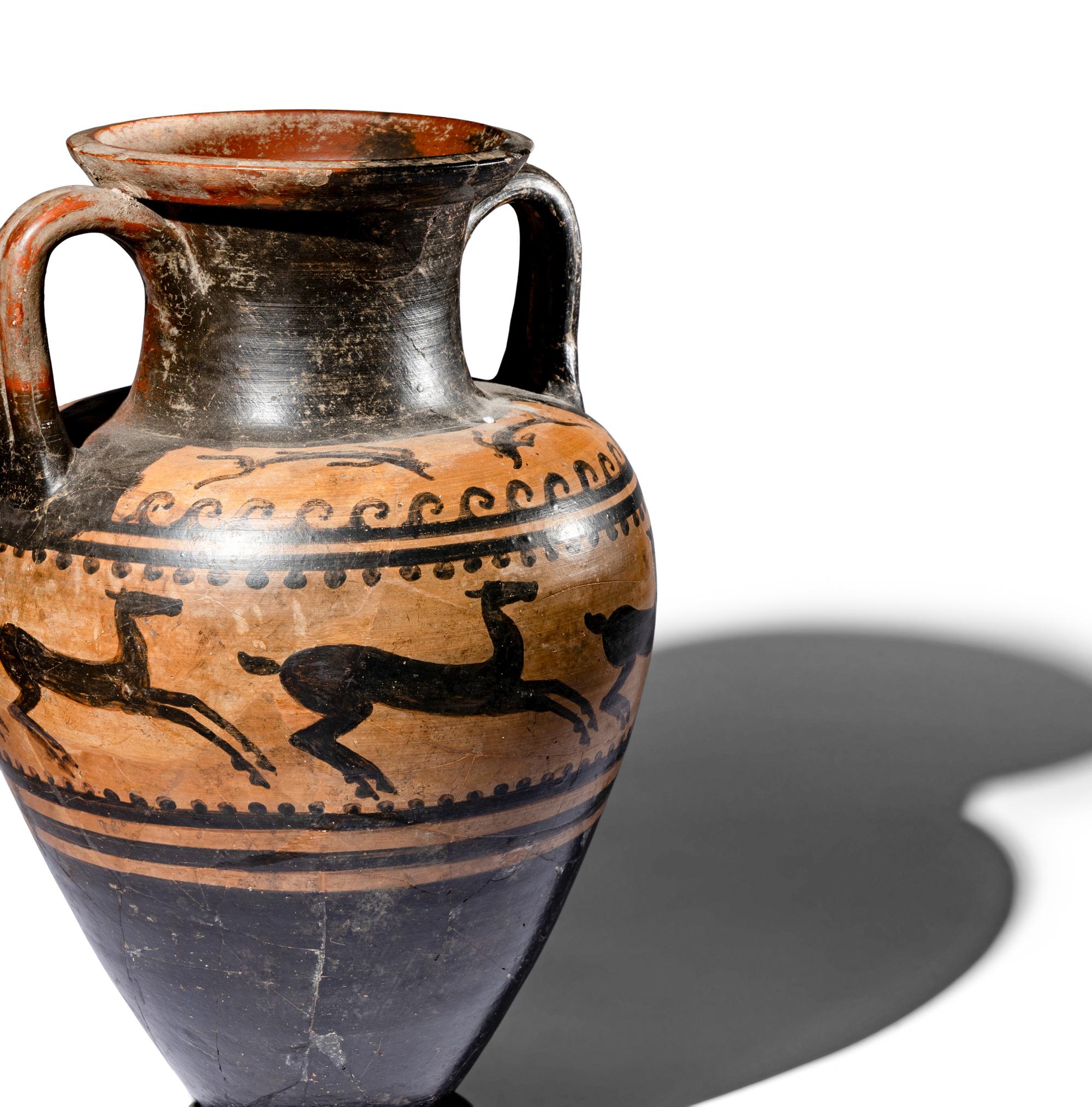 An Etruscan Black-Figured Amphora