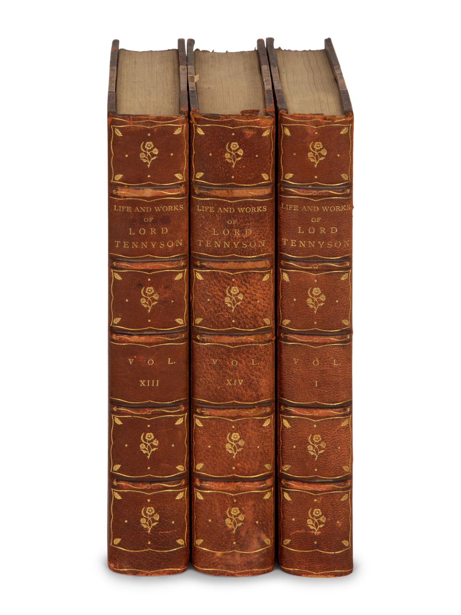 BINDINGS : The Life and Works of Lord Tennyson , Volumes 1-14