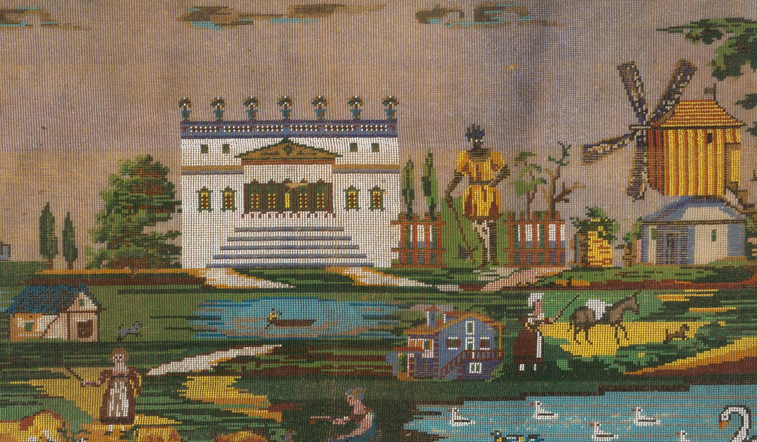 A French Needlepoint Sampler Picture