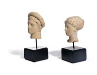 Two Hellenistic Terracotta Female Heads