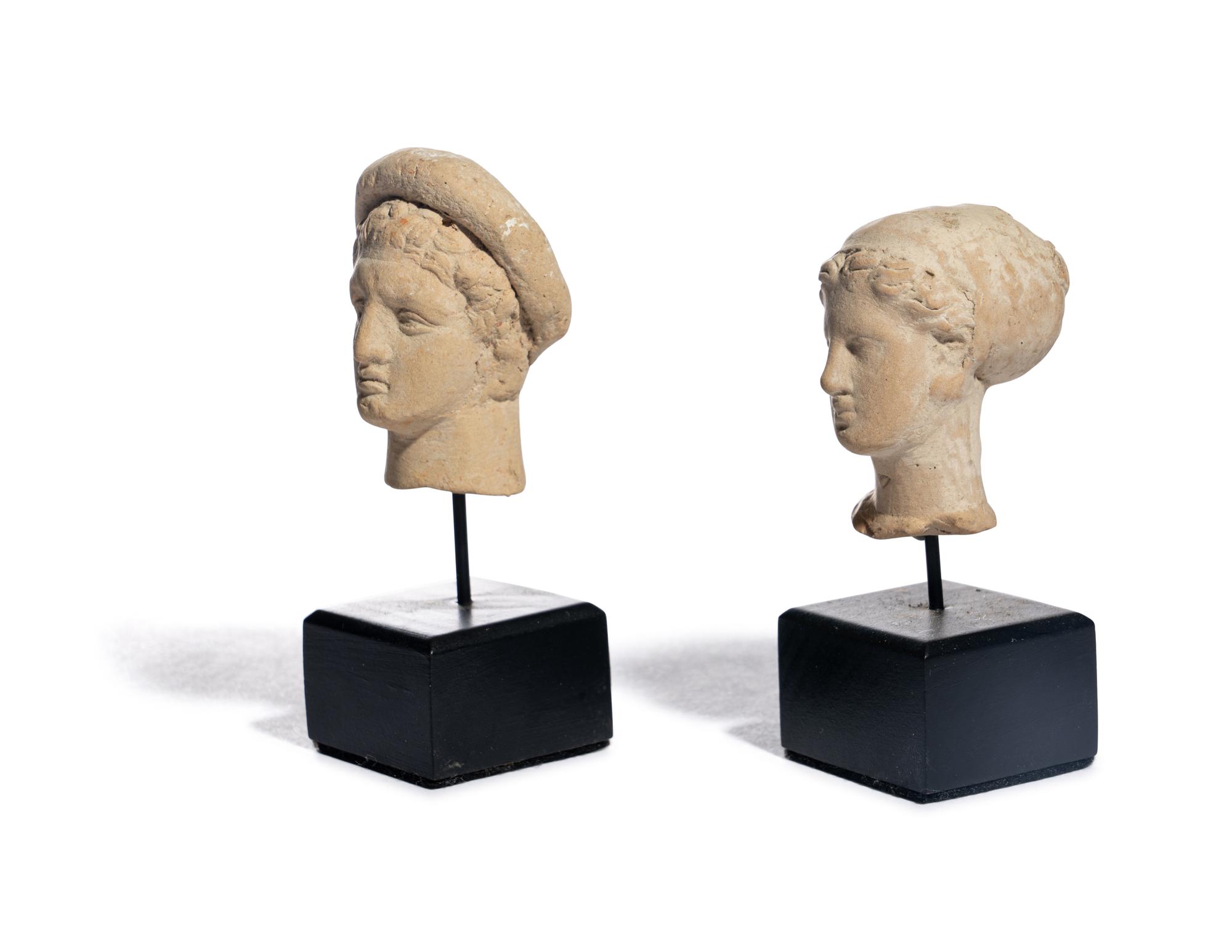 Two Hellenistic Terracotta Female Heads
