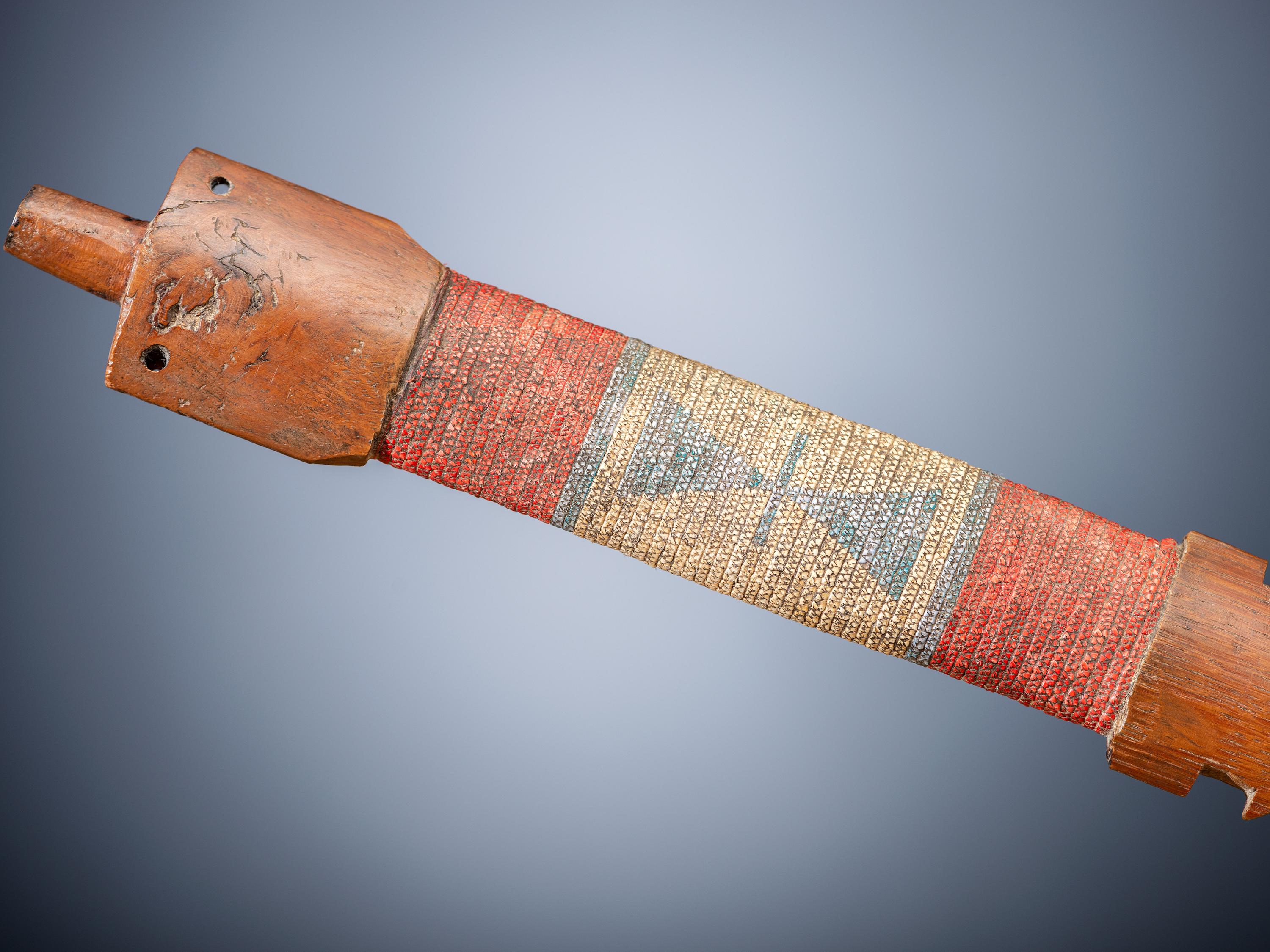 Sioux Quilled Pipe Stem, with Catlinite Bowl