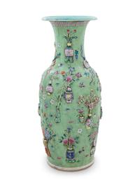 Two Chinese Famille Rose Porcelain Vases