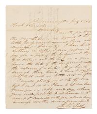 [LINCOLN, Abraham (1809-1865)]. Autograph endorsement, 8 lines, signed ("A. Lincoln") on the verso of a letter from Kersey H. Fell, Bloomington, Ill., 8 July 1859.