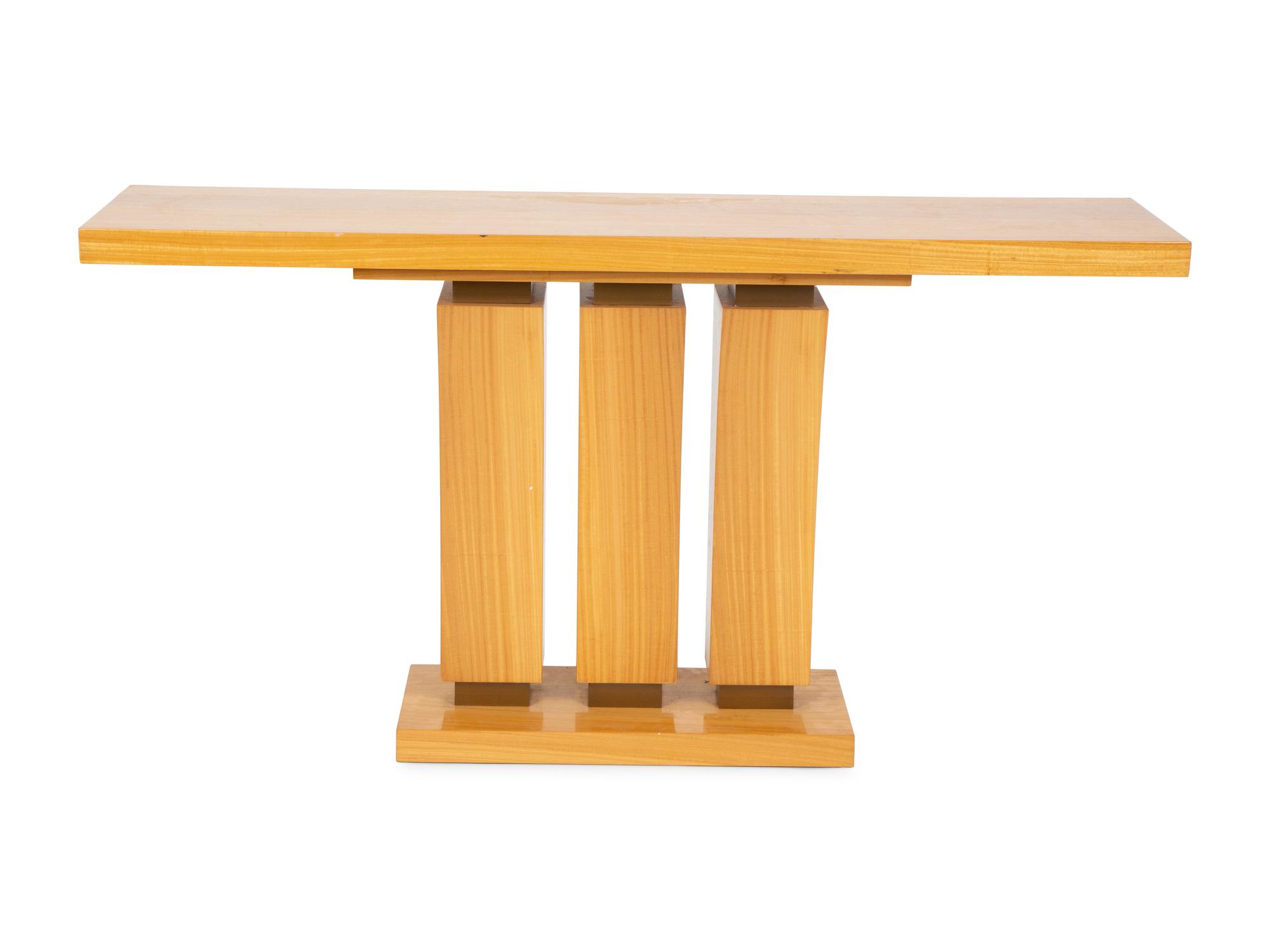 A Contemporary Maple Console Table — LATE 20TH CENTURY