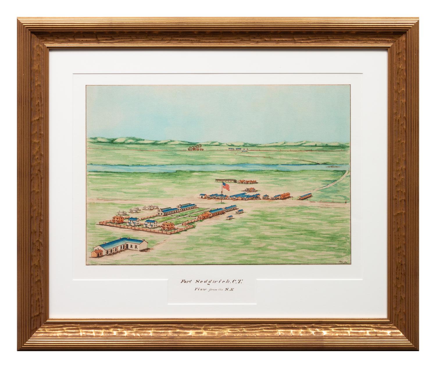 Fort Sedgwick, Colorado Territory, enlargement of an original watercolor