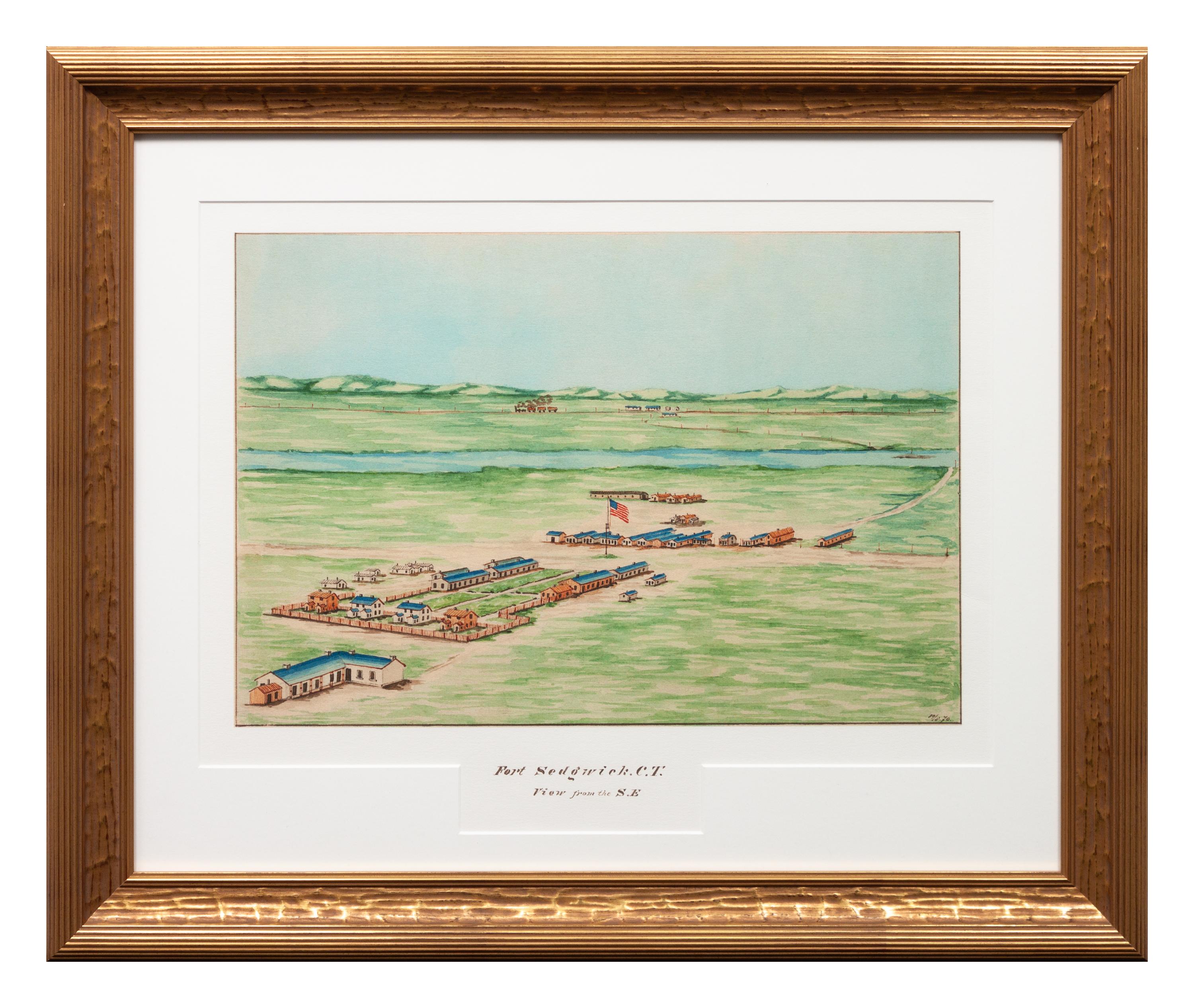 Fort Sedgwick, Colorado Territory, enlargement of an original watercolor