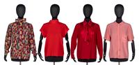 Four Chanel Silk Blouses