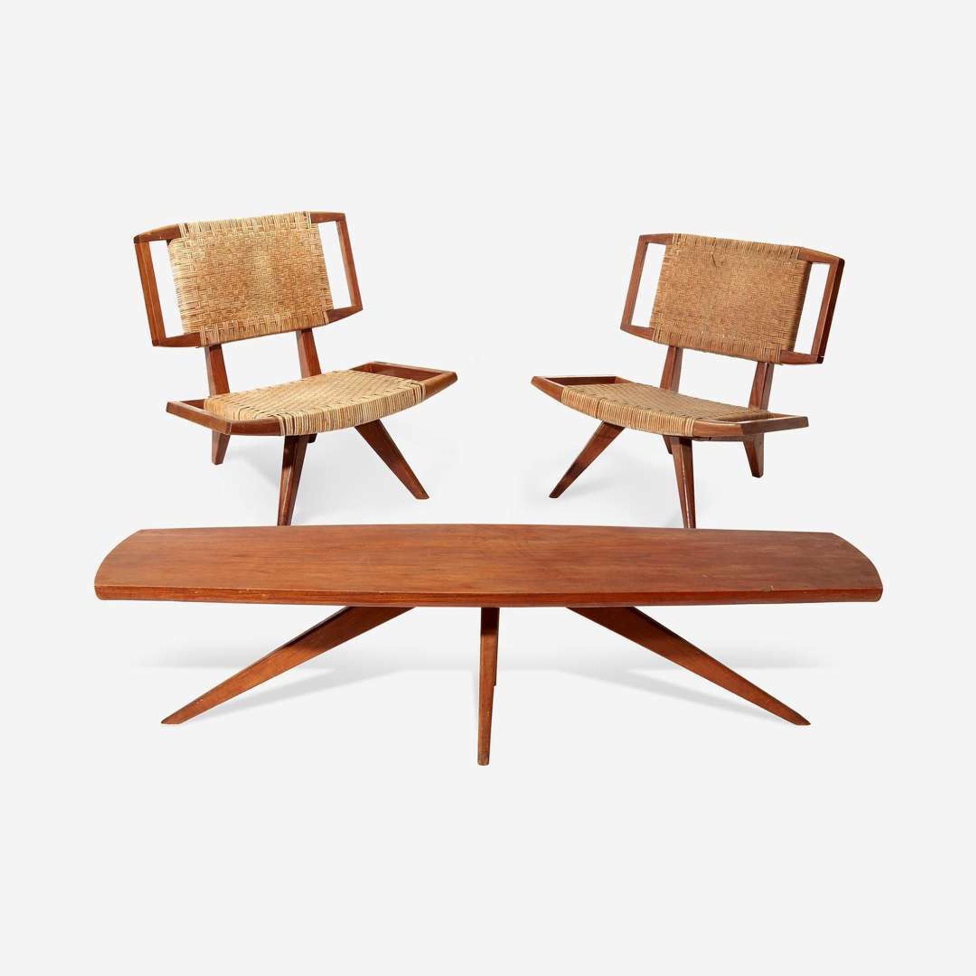 Paul László (American, b. Hungary, 1900-1993) Pair of Lounge Chairs, Glenn of California, Arcadia, CA, circa 1950s