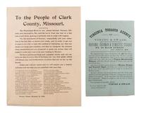 [ADVERTISING]. A group of 19th-century broadsides, handbills, and other advertising-elated ephemera.