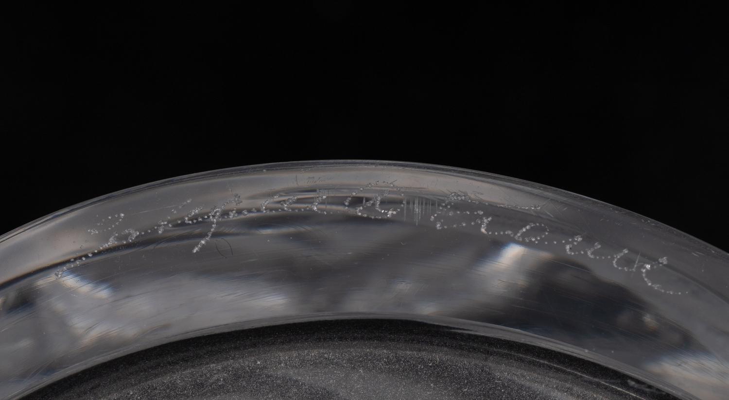 A Lalique Chene Pitcher and Eight Glasses