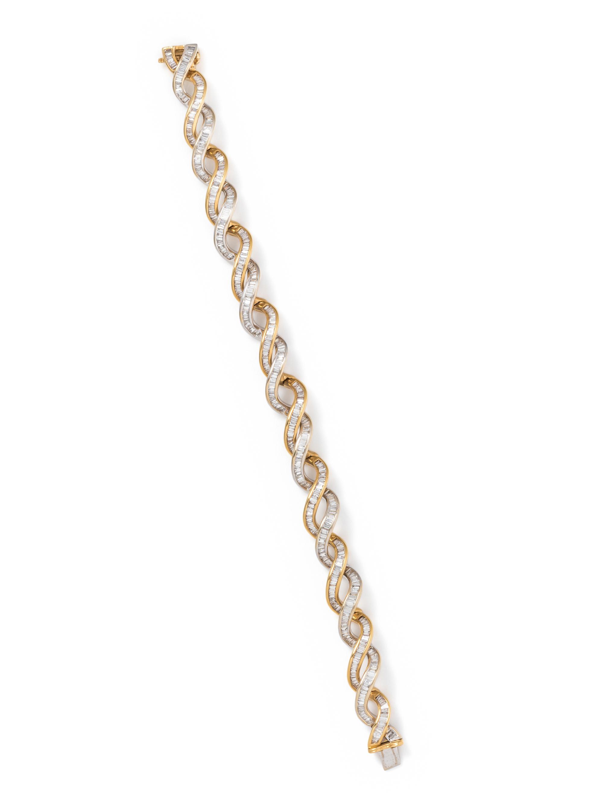 BICOLOR GOLD AND DIAMOND BRACELET
