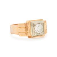 BICOLOR GOLD AND DIAMOND RING