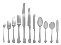 An American Silver Flatware Service, George Gebelein, Boston, MA, 1940, comprising: 8 dinner knives 8 dinner forks 8 luncheon knives 8