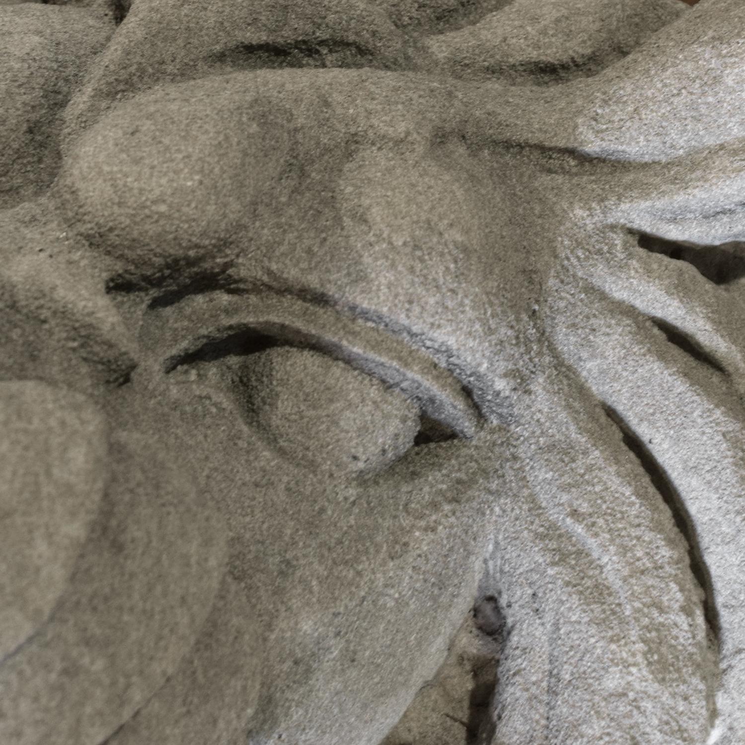 A Pair of American Carved Limestone Lion Heads 20" W x 23" D x 22.5" H — United States, Circa 1900