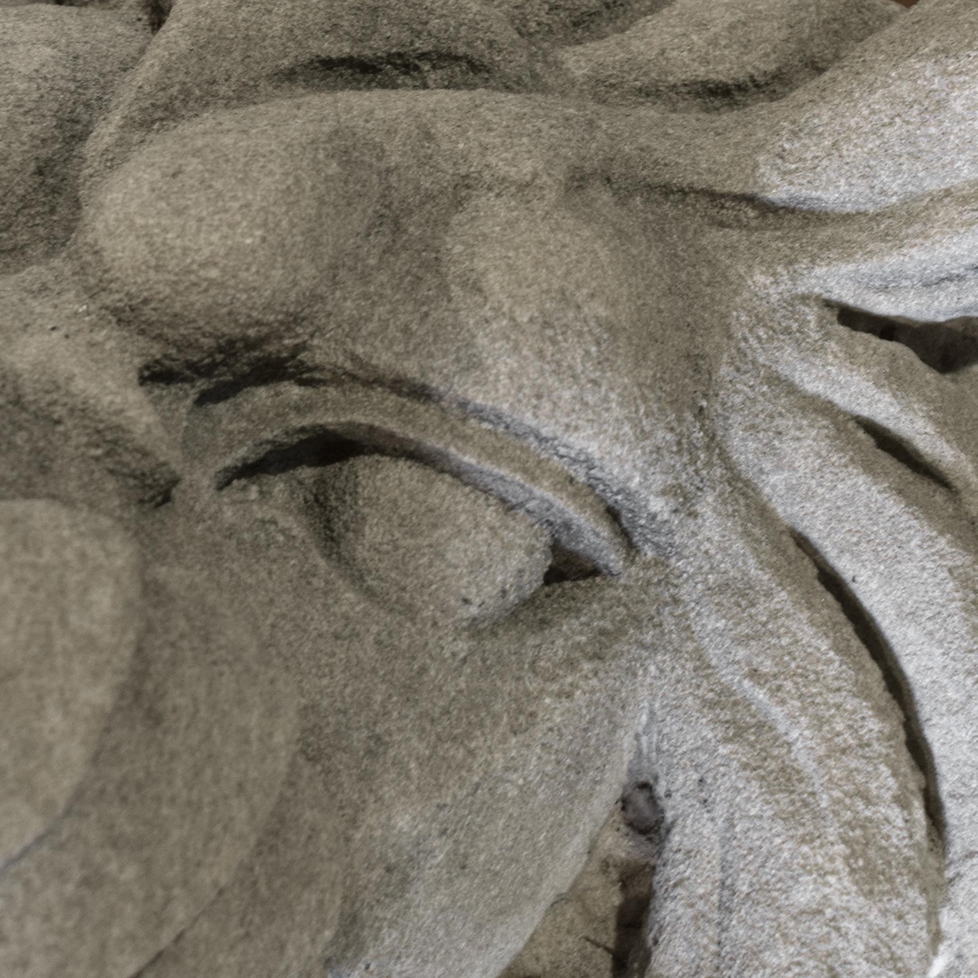 A Pair of American Carved Limestone Lion Heads 20" W x 23" D x 22.5" H — United States, Circa 1900