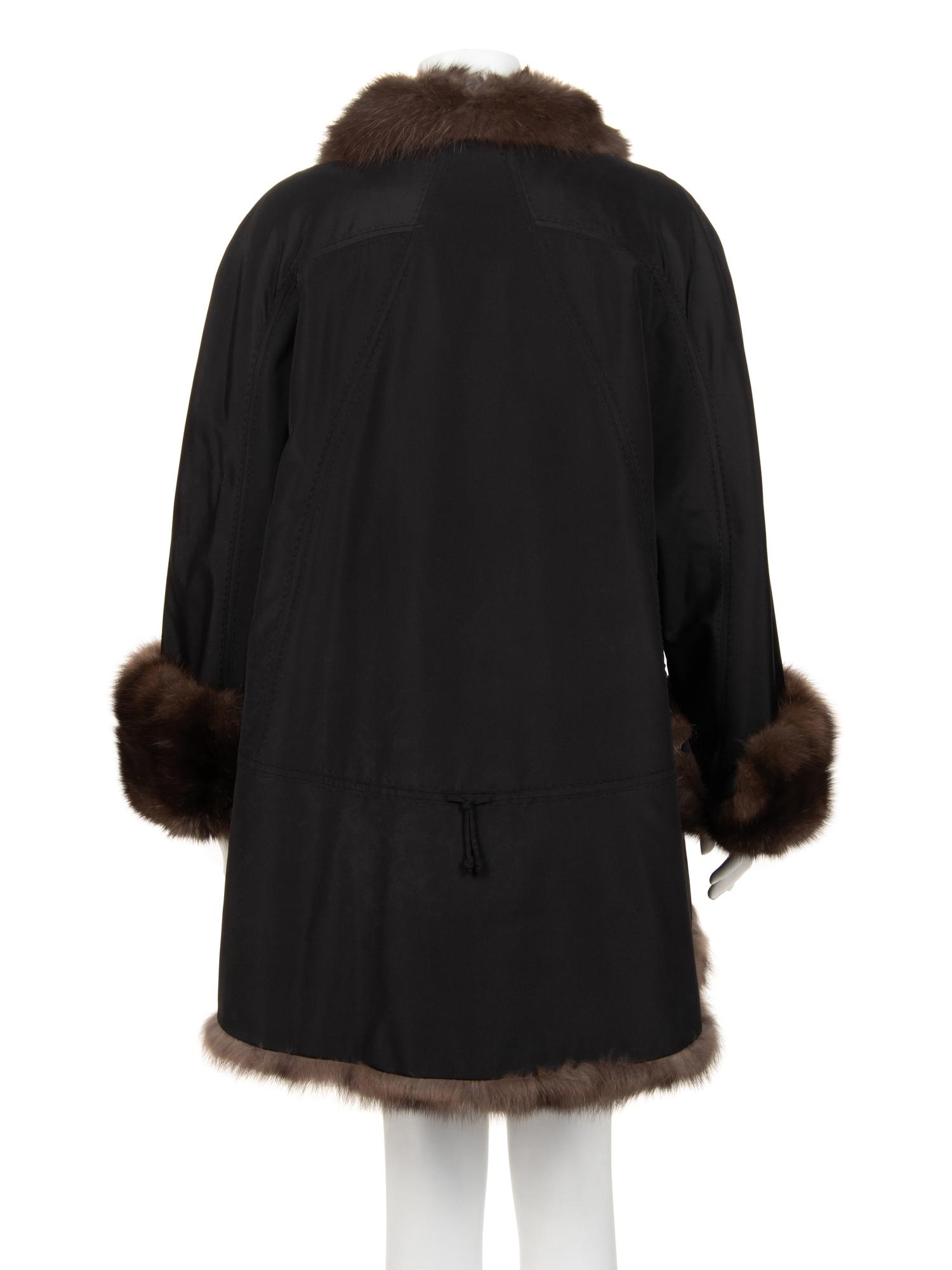 Ralph Rucci Sable Trimmed Coat