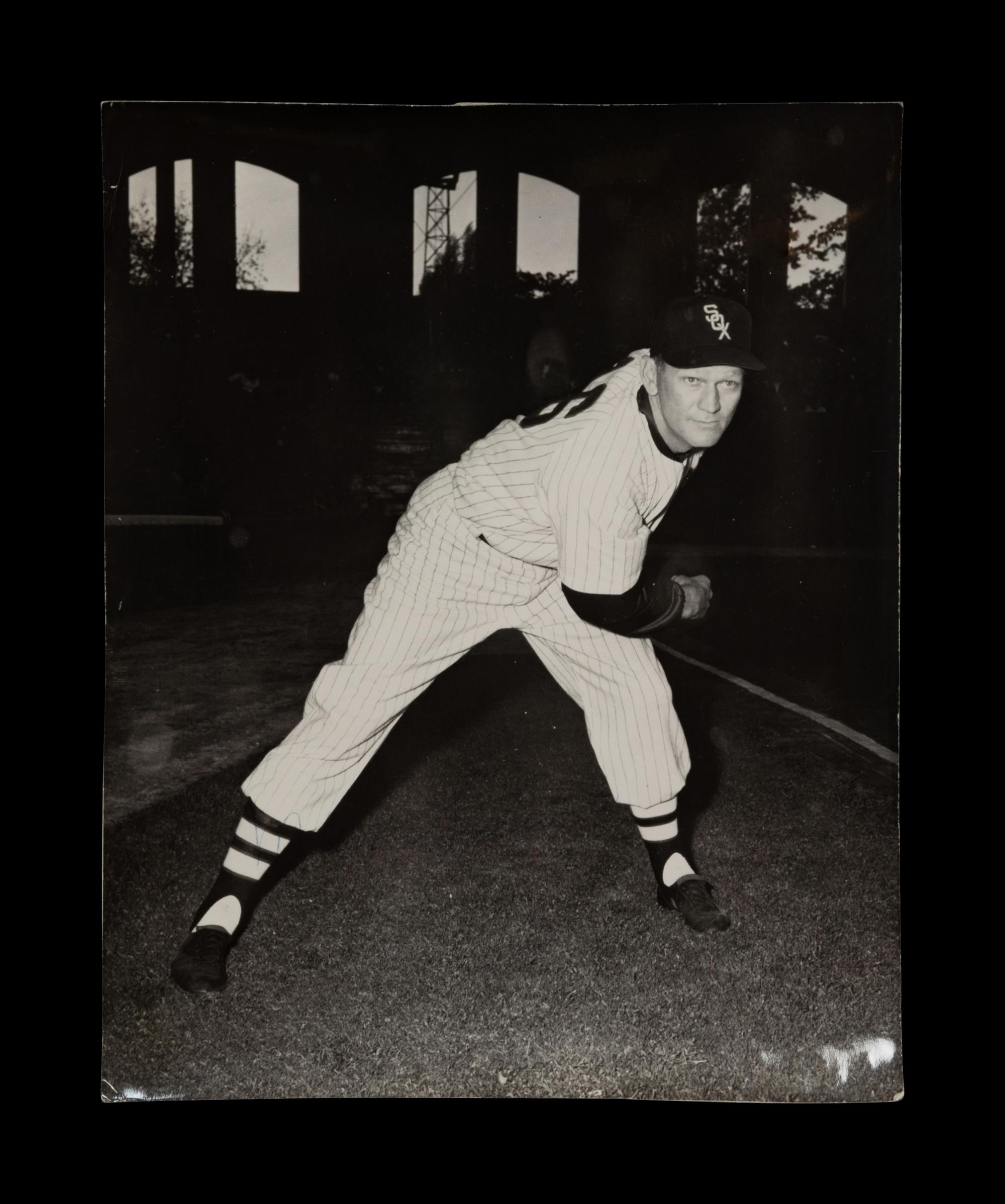 A Group of 1950s Comiskey Park Chicago White Sox Signed Type One Photographs and Ephemera Including Nellie Fox Signed Photograph,