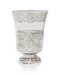 A French Ancien Regime Silver Beaker, Possibly Charles-Joseph Fontaine, Paris, 1778, having a slightly flared rim, the body worked to s