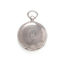 BRITISH, STERLING SILVER 'THE EXPRESS' OPEN FACE POCKET WATCH