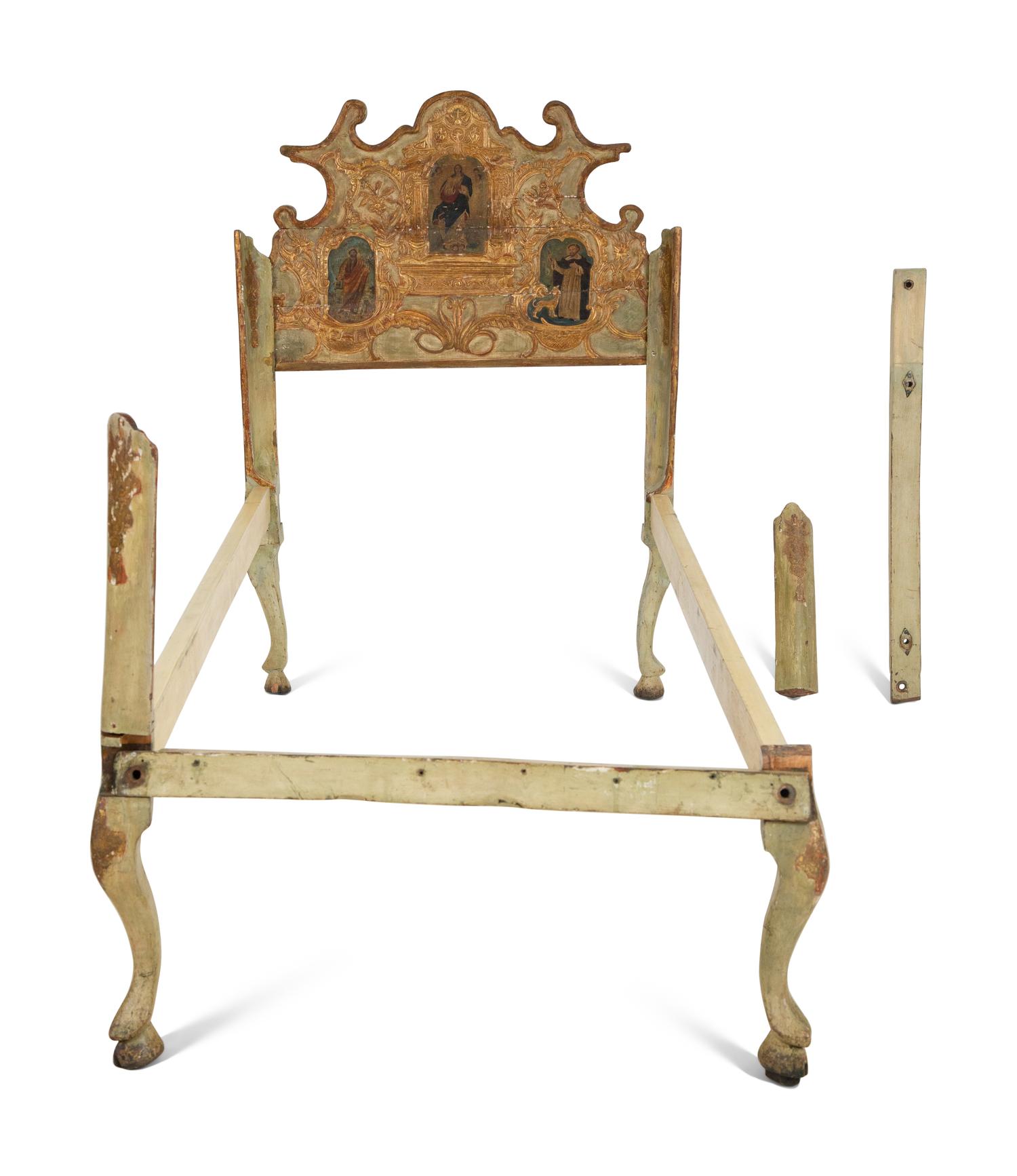 A Venetian Painted Bed
