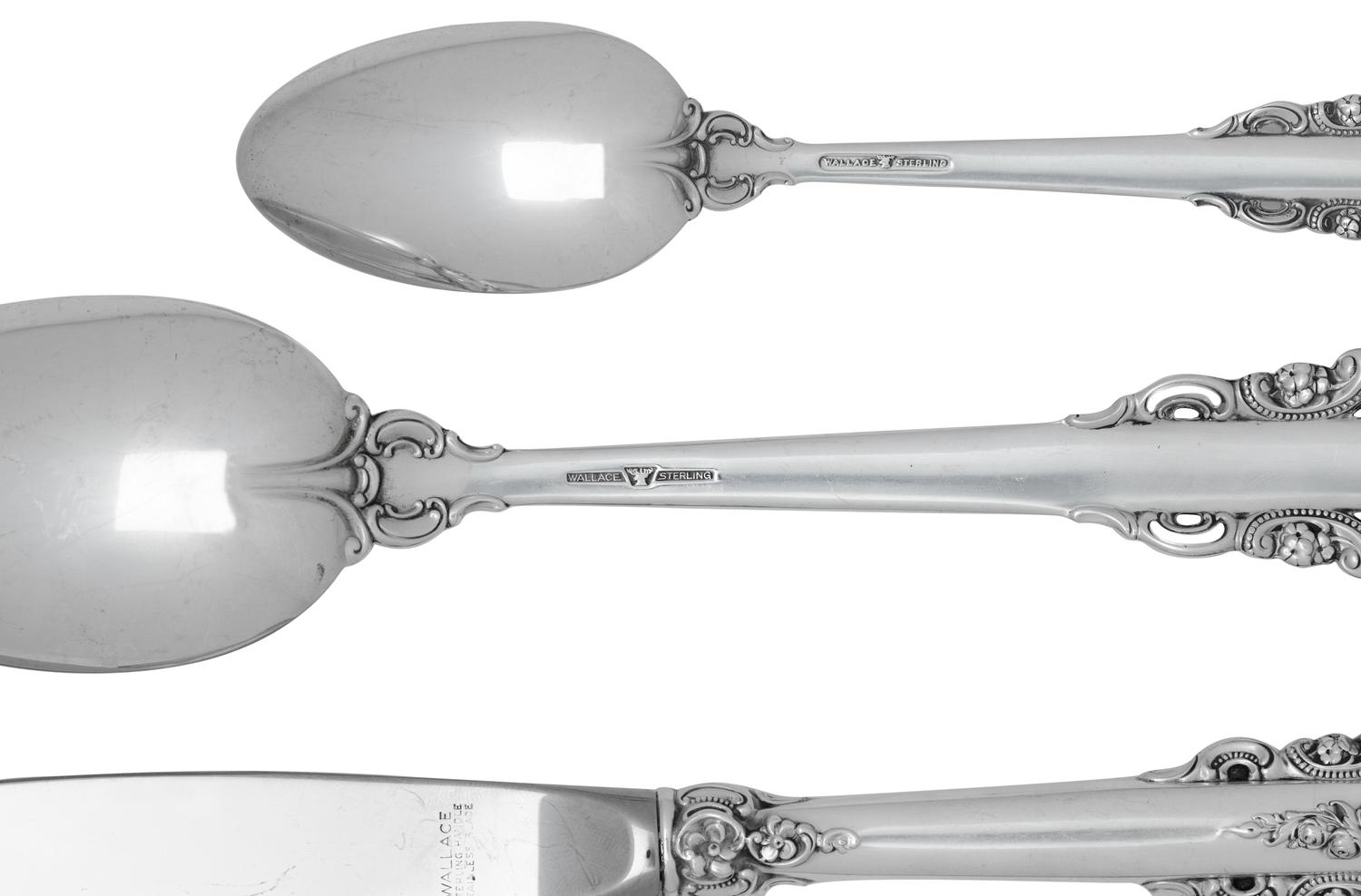 A Wallace Grand Baroque Silver Flatware Service