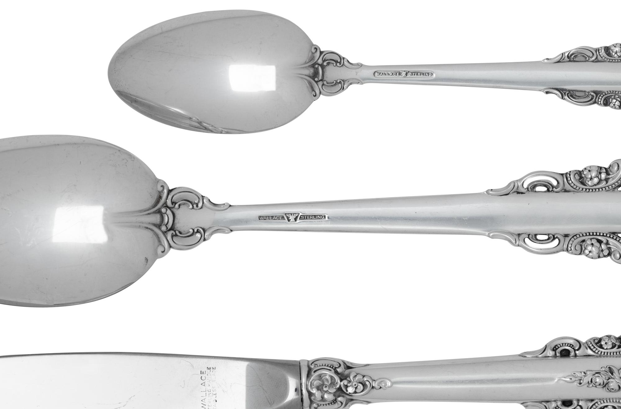 A Wallace Grand Baroque Silver Flatware Service