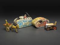 Four Marx Tin Lithograph Mechanical Toys
