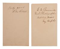 [CIVIL WAR]. CDVs of George Barnard (1819-1902) as US Government Photographer, Military Division of Mississippi, and his assistant, D.O. Adams.