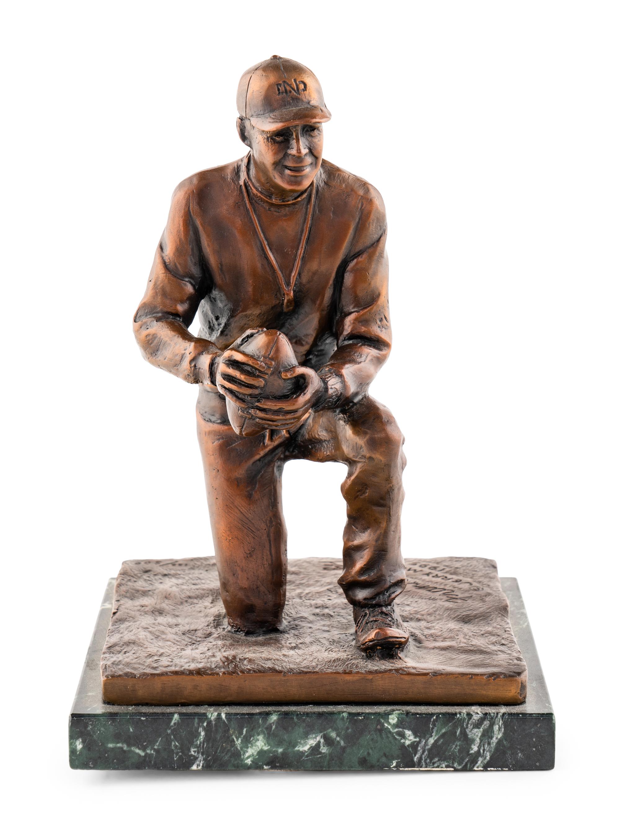 Mike Ditka's Personally Owned Frank Leahy Award/Sculpture by Jerry McKenna Formerly Displayed in Ditka's Chicago Home