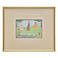 A Scene from the Dasavatara: Balarama Drawing Water for Krishna, India, Pahari Hills Style, Second Half of 19th Century — 十九世紀下半葉 帕哈裡丘陵風格《十化身》圖
