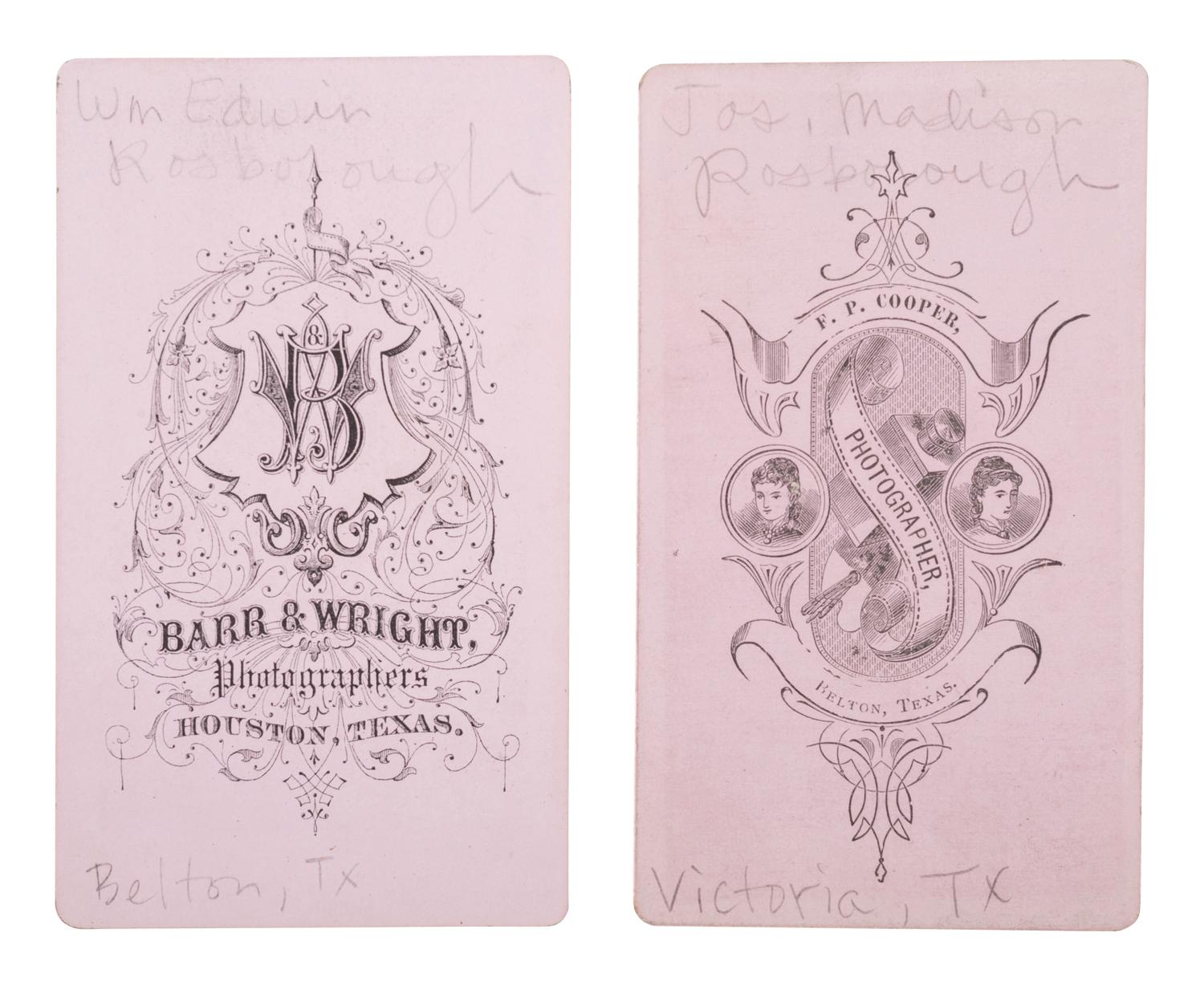 [WESTERN AMERICANA]. The Rosborough family archive, including letters relating to the California Gold Rush, the Modoc War, the Klondike Gold Rush, and early settlement and mining operations in Idaho Territory, Utah Territory, Nevada, and Texas.