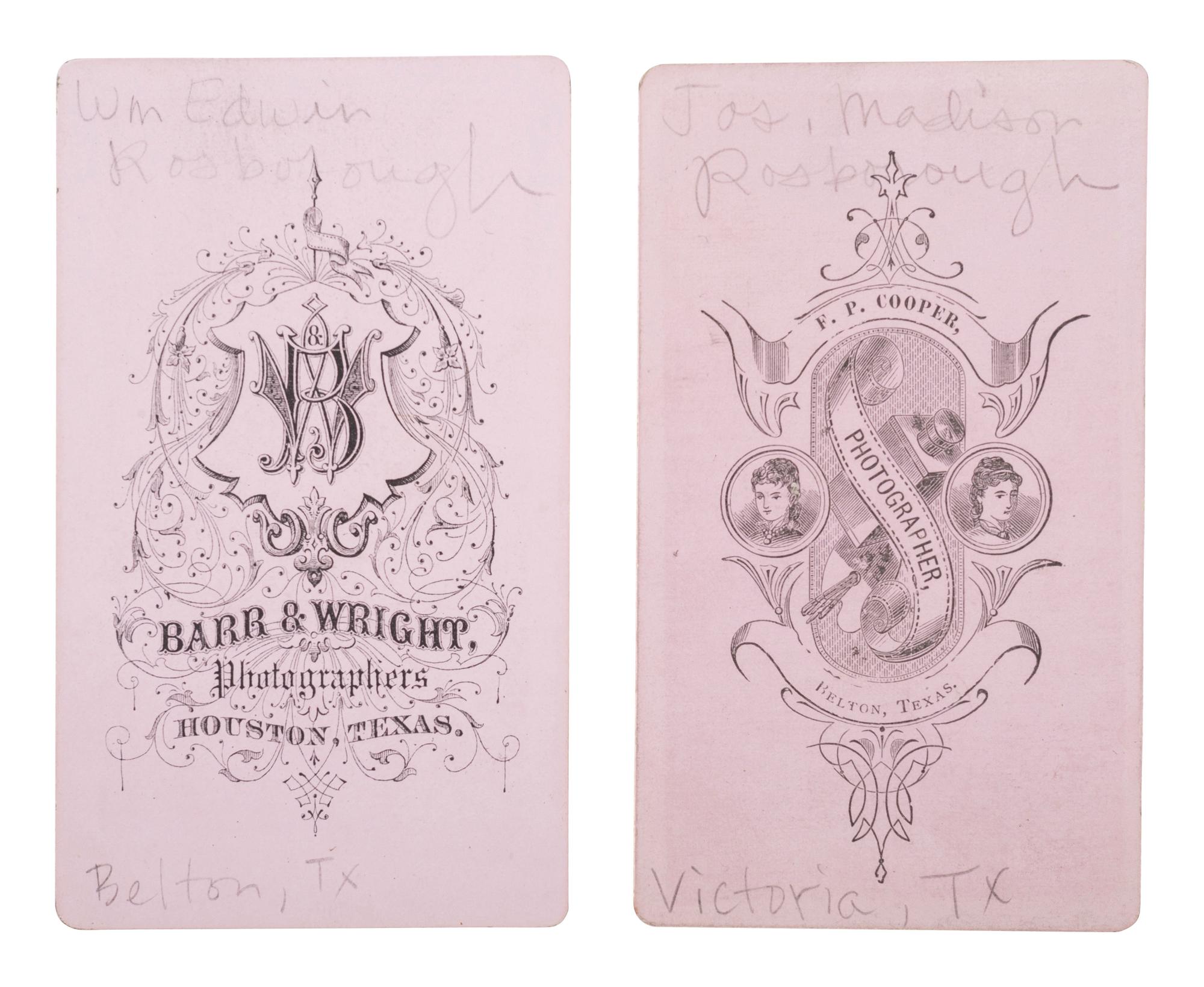 [WESTERN AMERICANA]. The Rosborough family archive, including letters relating to the California Gold Rush, the Modoc War, the Klondike Gold Rush, and early settlement and mining operations in Idaho Territory, Utah Territory, Nevada, and Texas.