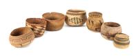 Group of Southwestern and California Baskets Height of largest 5 1/4 x 6 inches