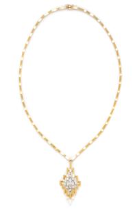 A 14 Karat Yellow Gold and Diamond Necklace, 12.90 dwts.