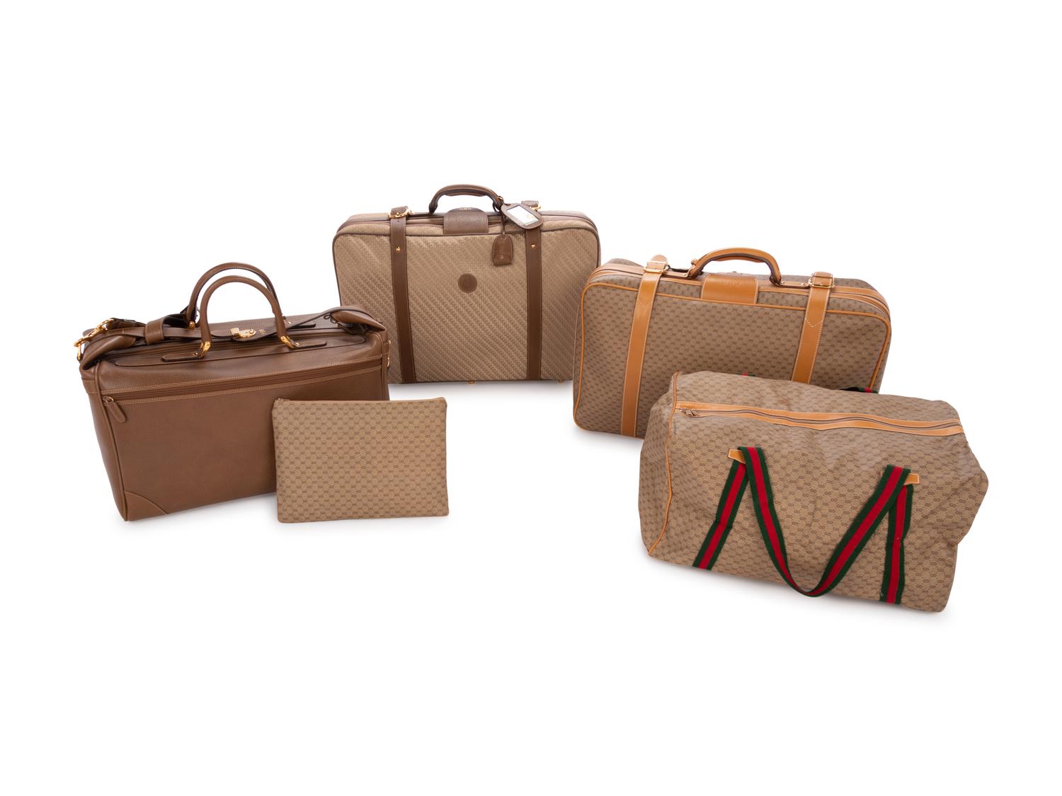 Group of Five Vintage Gucci Travel Items, 1970-80s