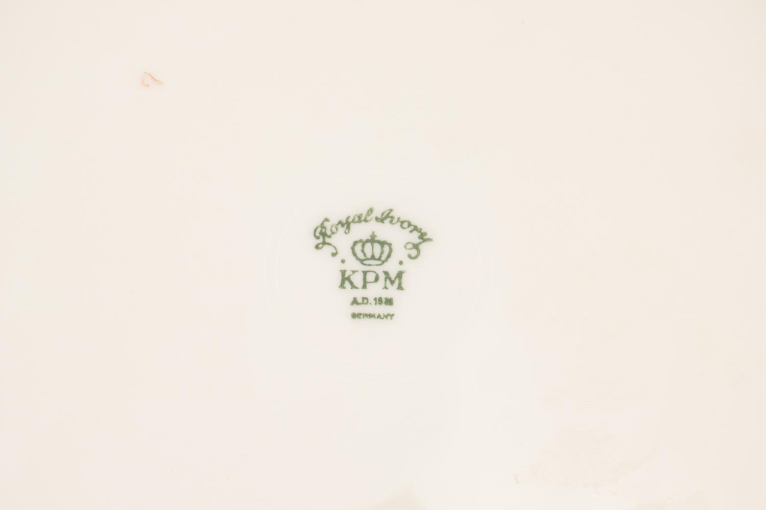 A Set of Six Berlin (K.P.M.) Royal Ivory Dinner Plates