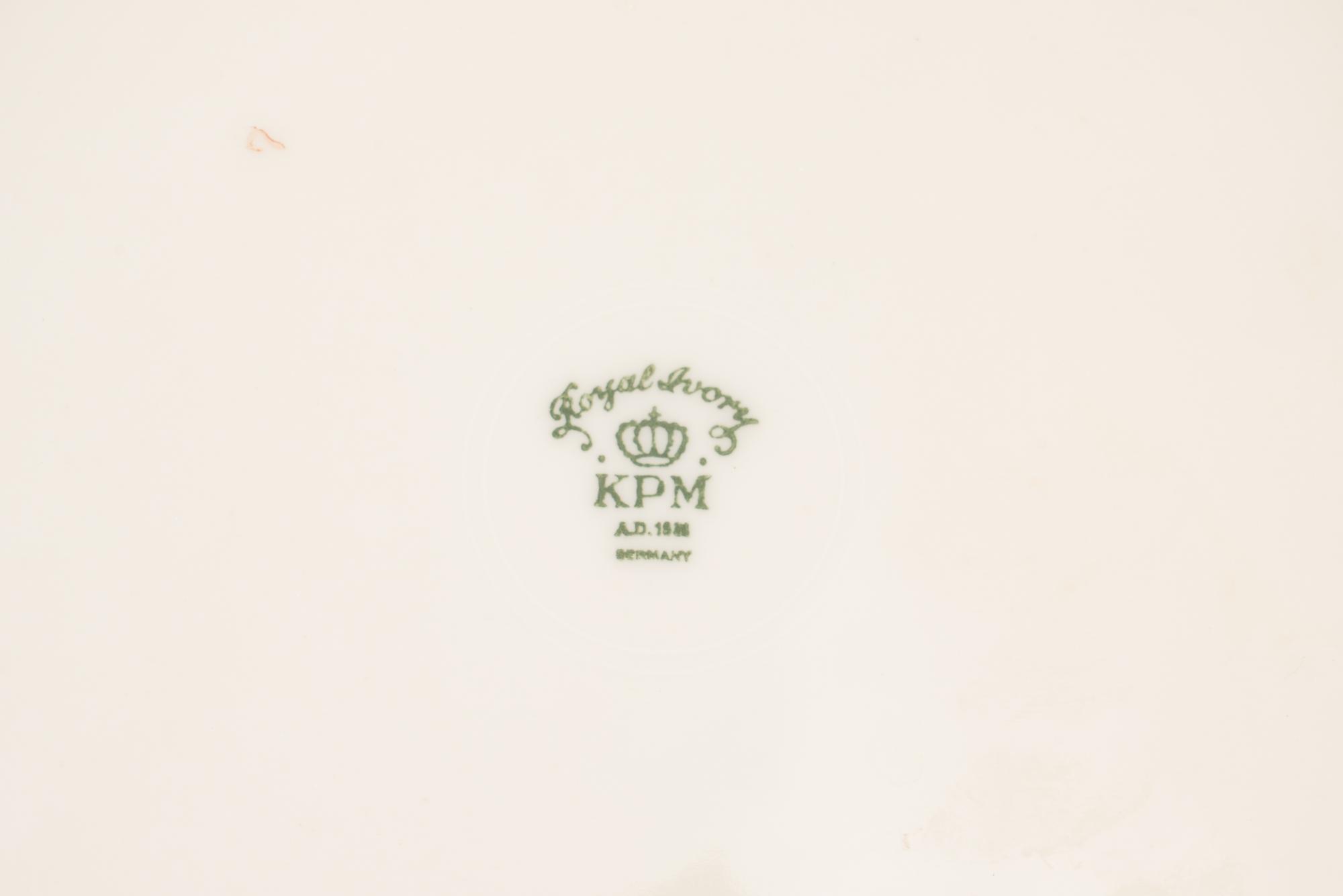 A Set of Six Berlin (K.P.M.) Royal Ivory Dinner Plates