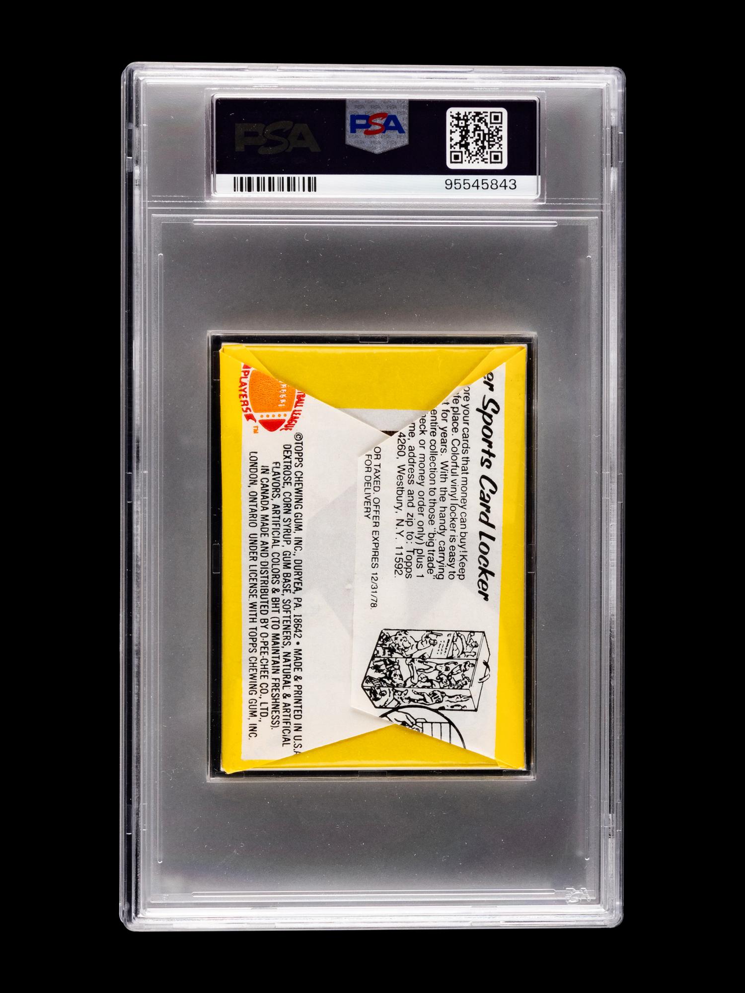 A Sealed Unopened 1977 Topps Football Wax Pack (PSA 7 NM)