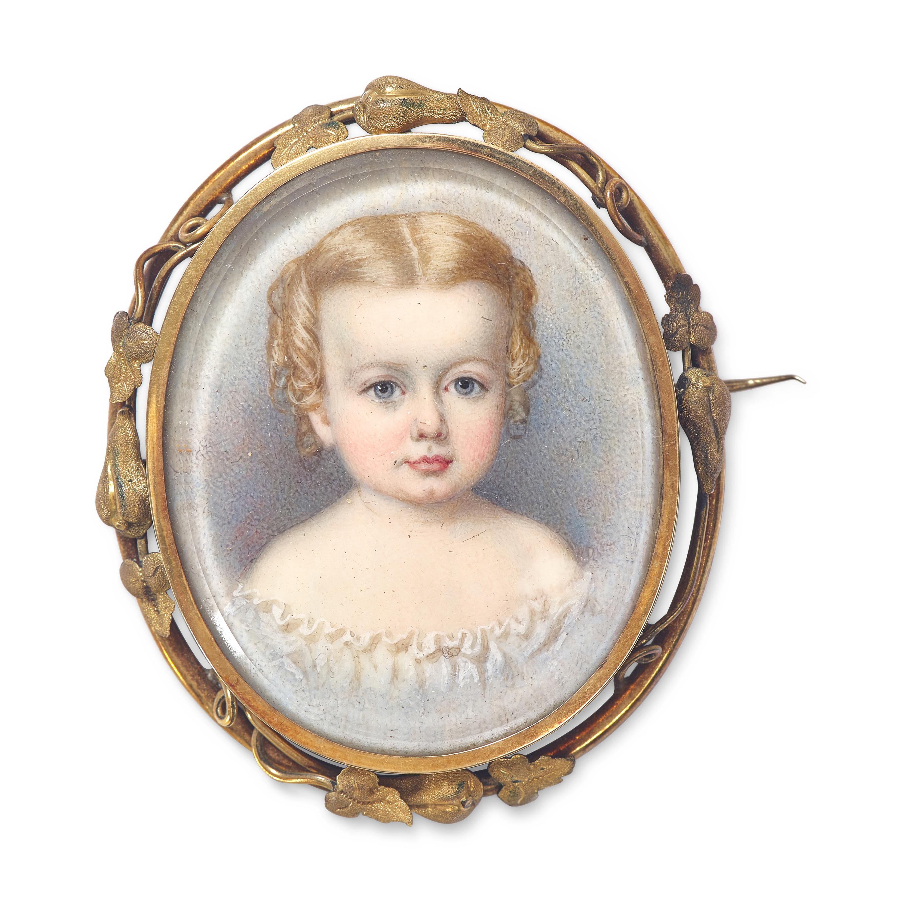 Attributed to John Carlin (American, 1813-1891) — Portrait Miniature of a Young Child