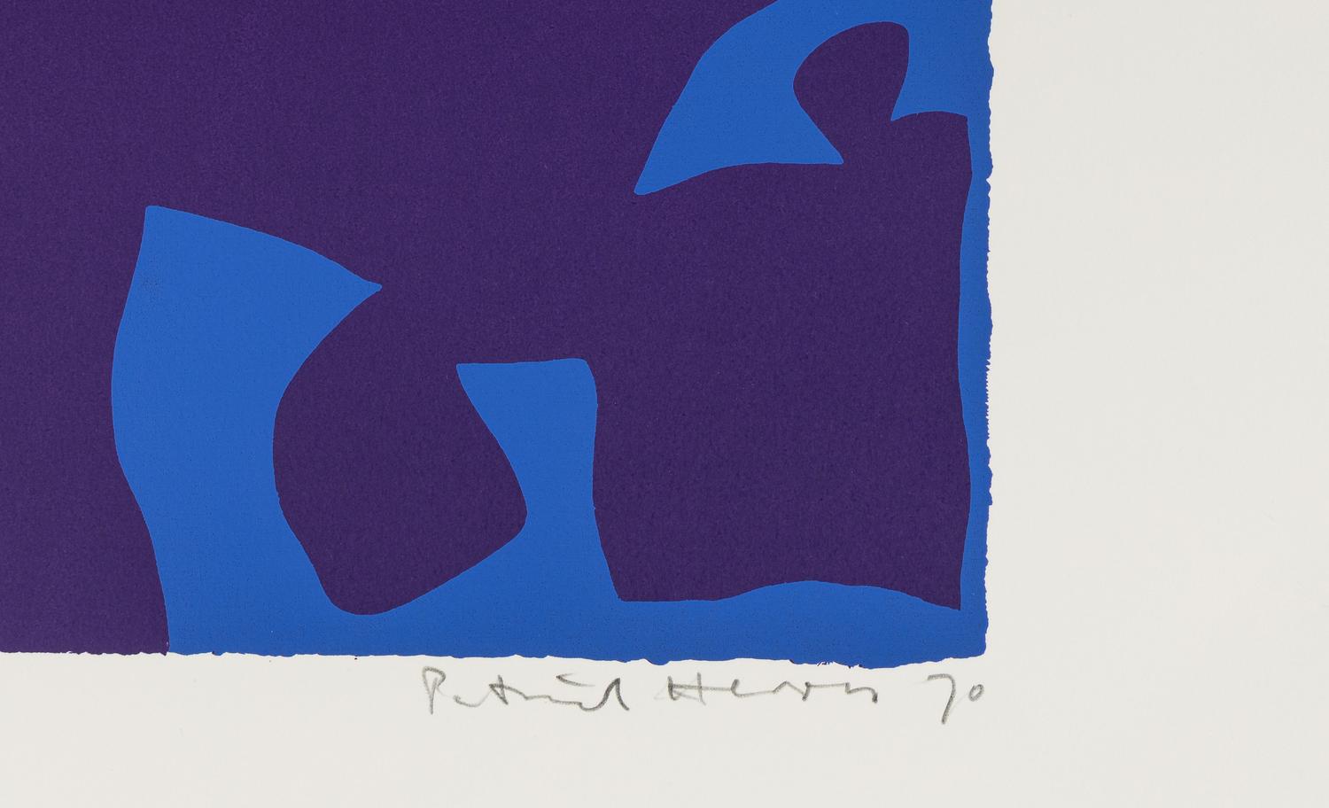 Blue and Deep Violet with Orange, Brown, Green , 1970