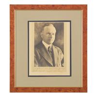 [Presidential] Coolidge, Calvin. Inscribed photograph