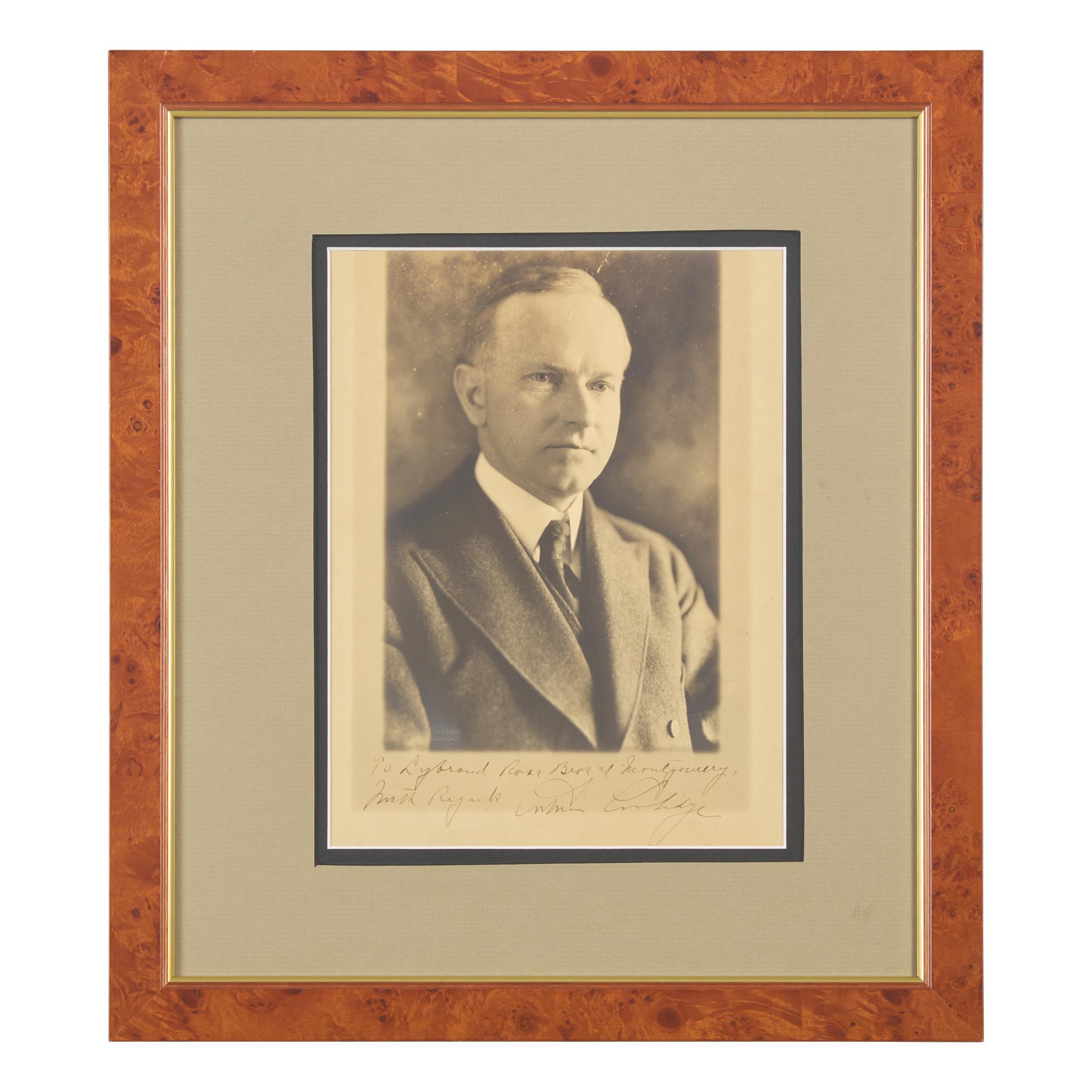 [Presidential] Coolidge, Calvin. Inscribed photograph