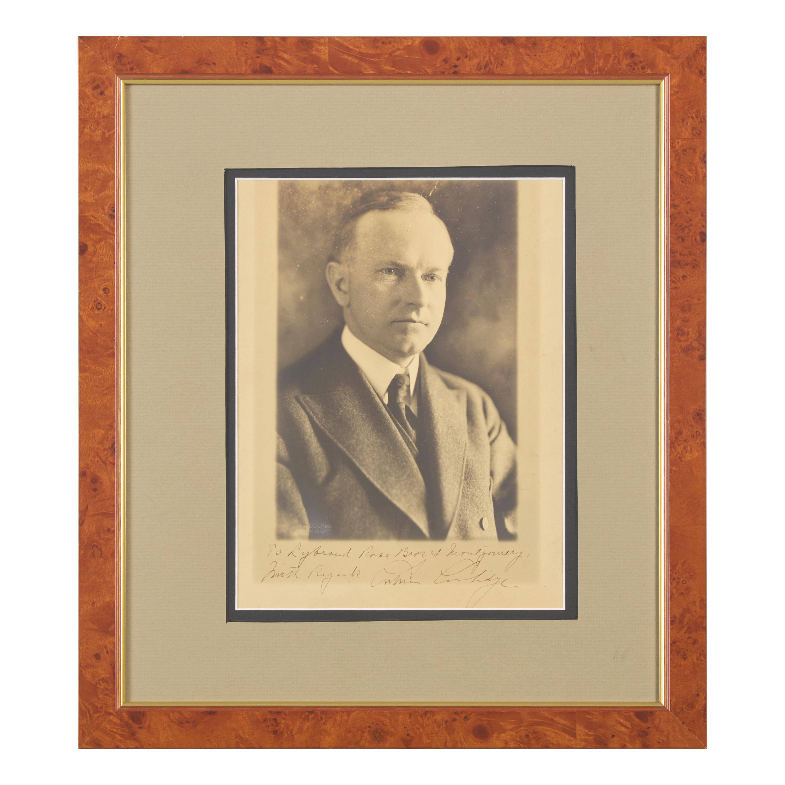 [Presidential] Coolidge, Calvin. Inscribed photograph