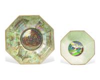 Two Wedgwood Lustreware Octagonal Bowls