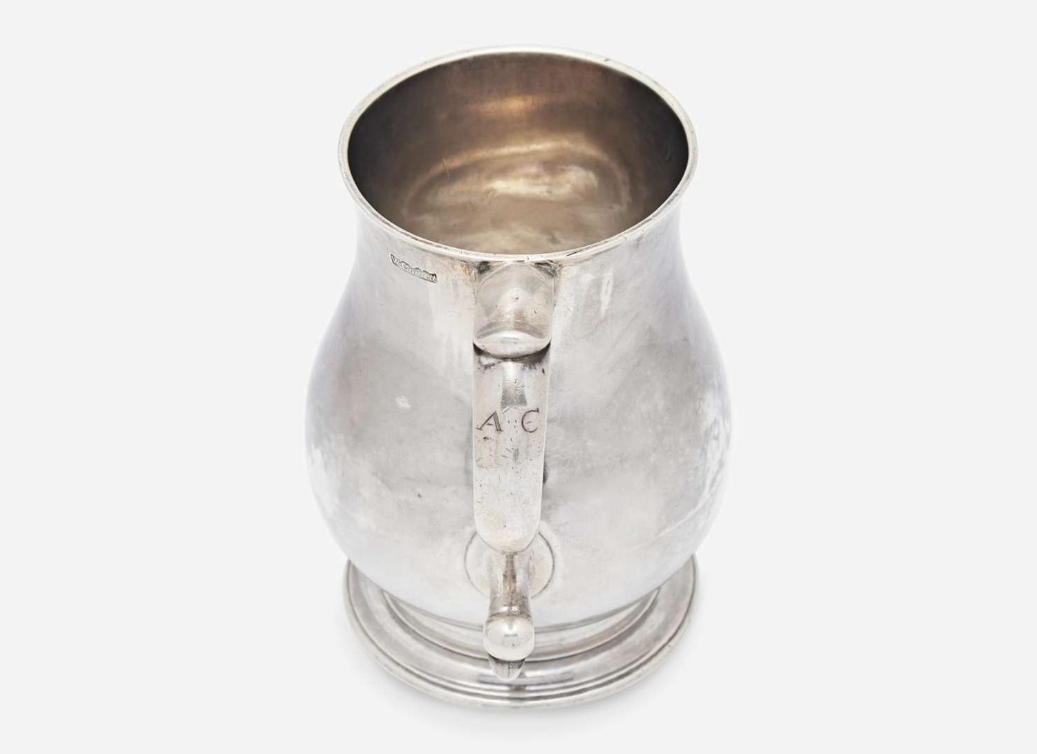 A silver cann, William Cowell, Jr. (1713-1761), Boston, MA, circa 1750